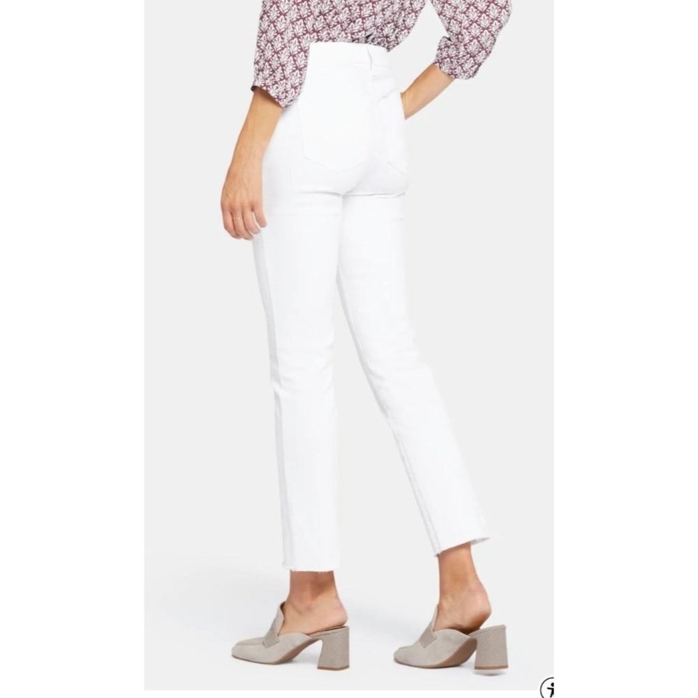 NYDJ Sheri Slim Lift Tuck Technology Size 14 High Rise High Waist White Jeans - Picture 3 of 13